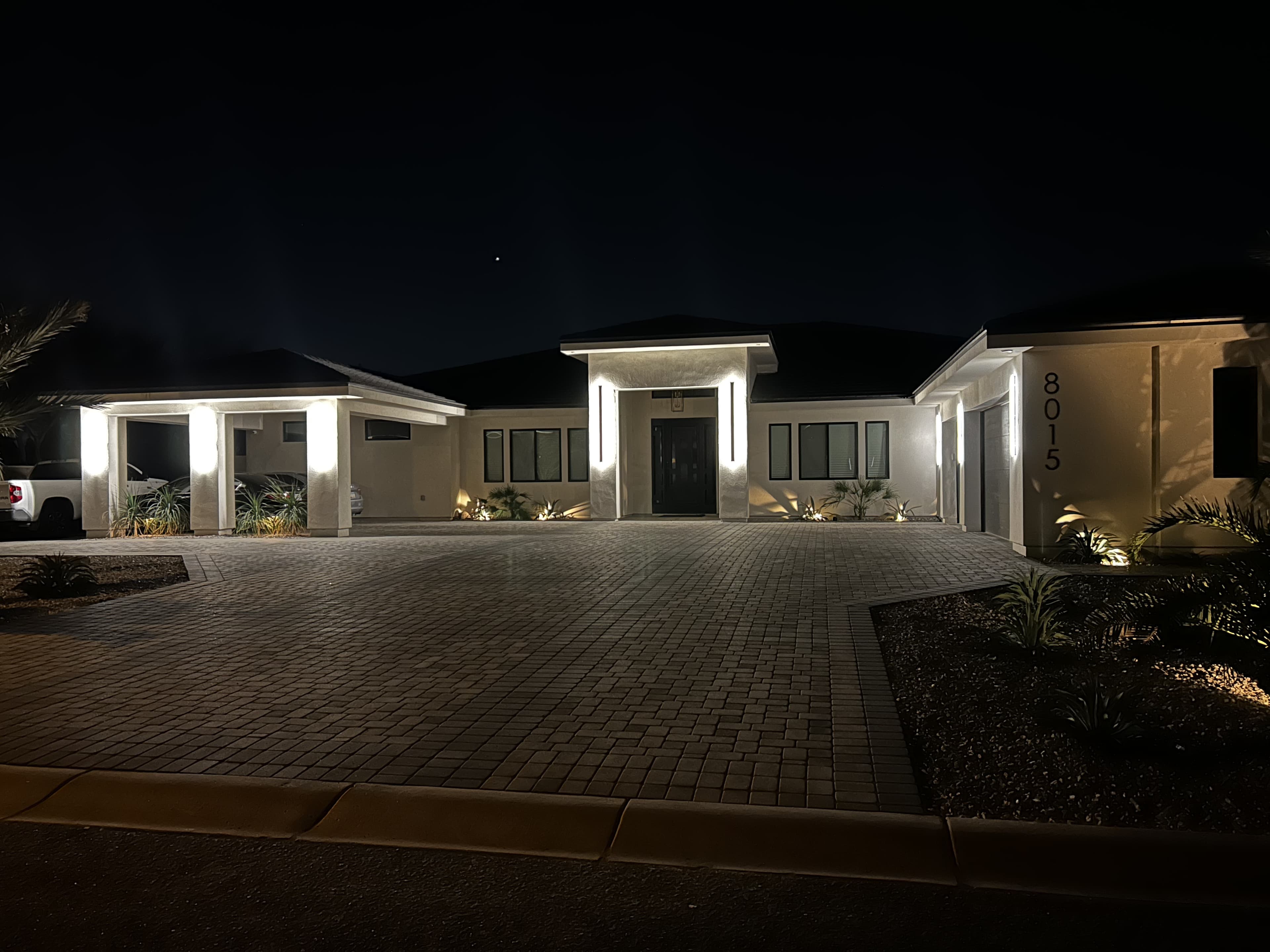 Fire-damaged home awaiting reconstruction