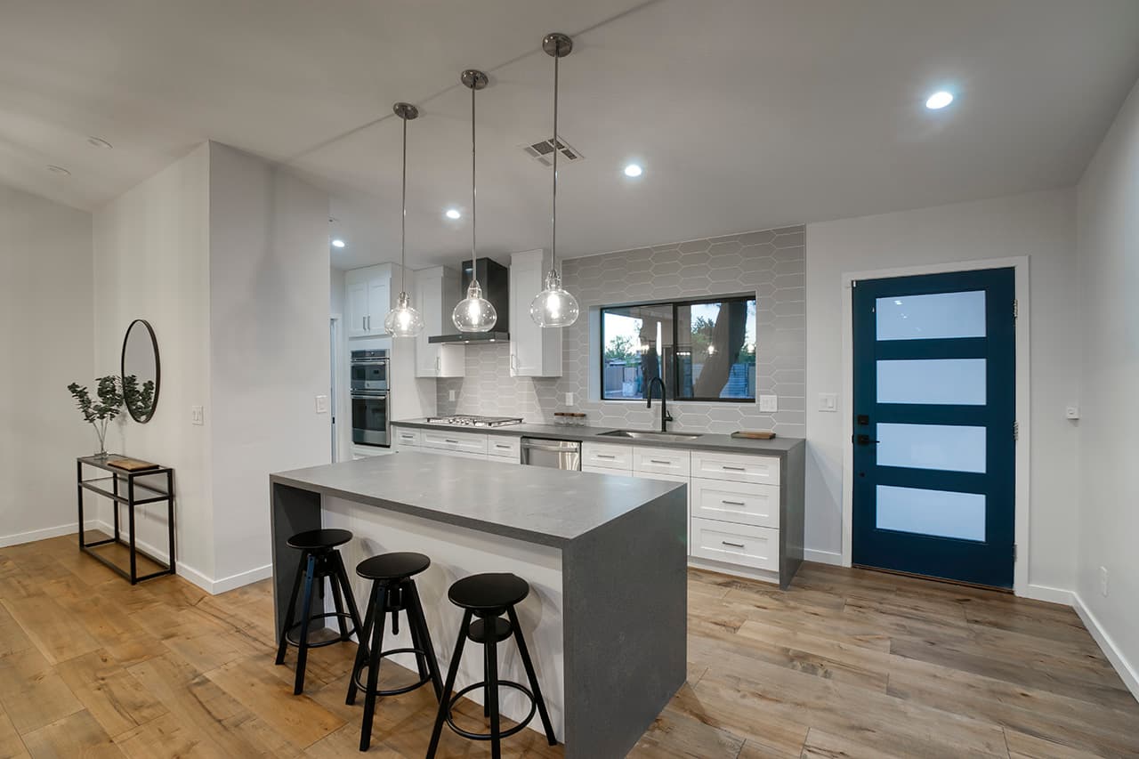 Completed kitchen after restoration and remodeling work